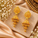 Urthn Stylish Gold Plated Jhumka Earrings | Traditional Fashion Jewellery for Festive & Party Wear