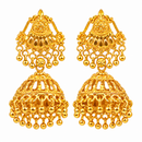 Urthn Timeless Gold Plated Jhumki Earrings | Elegant Traditional Jewellery for Weddings & Festive Occasions( Pack of 6)