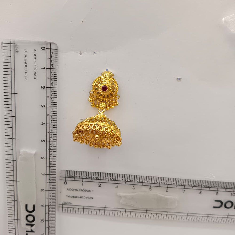 Urthn Timeless Gold Plated Jhumki Earrings | Elegant Traditional Jewellery for Weddings & Festive Occasions( Pack of 6)