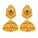 Urthn Timeless Gold Plated Jhumki Earrings | Elegant Traditional Jewellery for Weddings & Festive Occasions( Pack of 6)