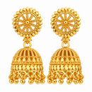 Urthn Timeless Gold Plated Jhumki Earrings | Elegant Traditional Jewellery for Weddings & Festive Occasions( Pack of 6)