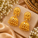 Urthn Timeless Gold Plated Jhumki Earrings | Elegant Traditional Jewellery for Weddings & Festive Occasions