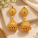 Urthn Timeless Gold Plated Jhumki Earrings | Elegant Traditional Jewellery for Weddings & Festive Occasions