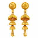 Urthn Timeless Gold Plated Multi Layer Jhumka Earrings | Elegant Traditional Jewellery for Weddings & Festive Occasions( Pack of 6)