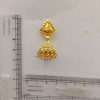Urthn Traditional Gold Plated Jhumki Earrings with Leaf Shape Stud for Women & Girls( Pack of 6)