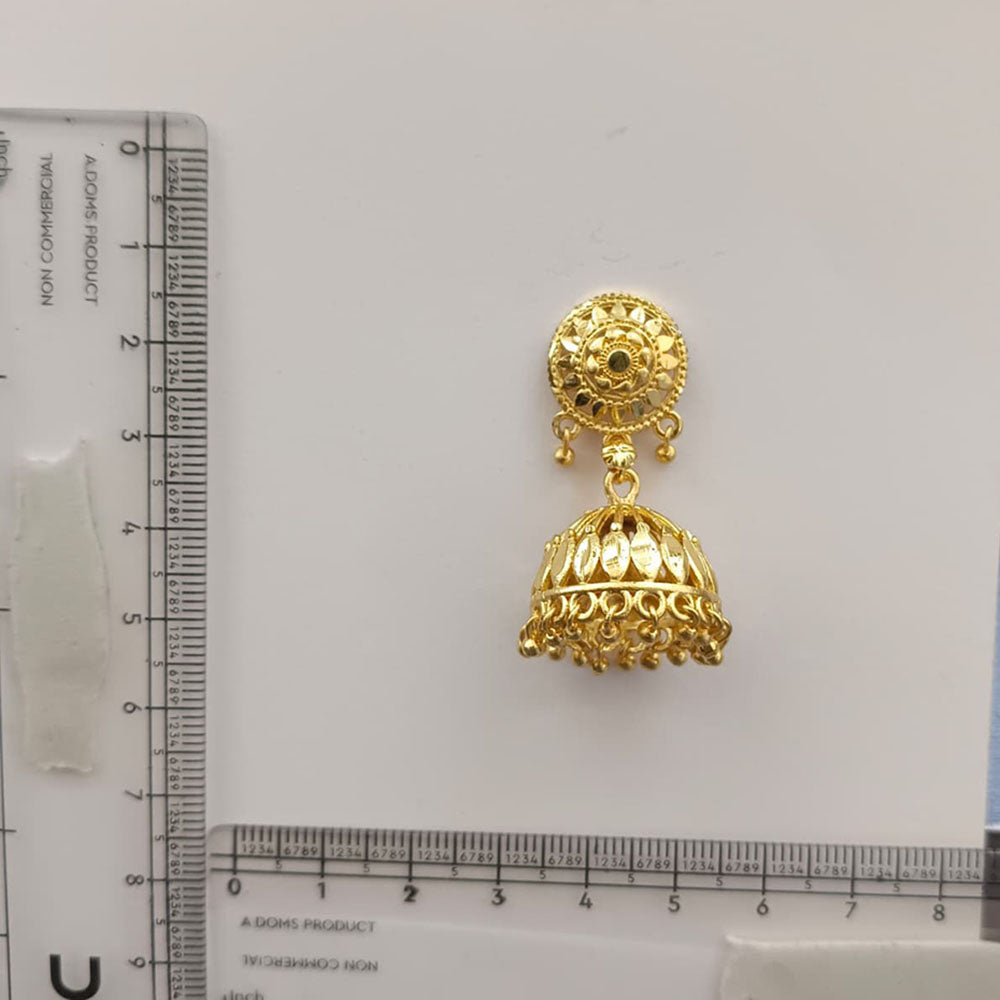 Urthn Traditional Gold Plated Jhumki Earrings | Designer Indian Earrings for Women & Girls( Pack of 6)