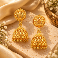 Urthn Traditional Gold Plated Jhumki Earrings | Designer Indian Earrings for Women & Girls