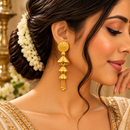 Urthn Traditional Gold Plated Multi Layer Jhumki Earrings | Designer Indian Earrings for Women & Girls( Pack of 6)