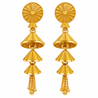 Urthn Traditional Gold Plated Multi Layer Jhumki Earrings | Designer Indian Earrings for Women & Girls( Pack of 6)