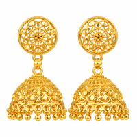 Urthn Heritage Inspired Gold Plated Jhumka Earrings | Traditional Designer Jewellery for Women( Pack of 6)