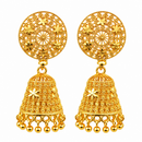 Urthn Heritage Inspired Gold Plated Jhumka Earrings | Traditional Designer Jewellery for Women( Pack of 6)