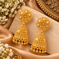 Urthn Heritage Inspired Gold Plated Jhumka Earrings | Traditional Designer Jewellery for Women( Pack of 6)