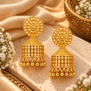 Urthn Heritage Inspired Gold Plated Jhumka Earrings | Traditional Designer Jewellery for Women( Pack of 6)