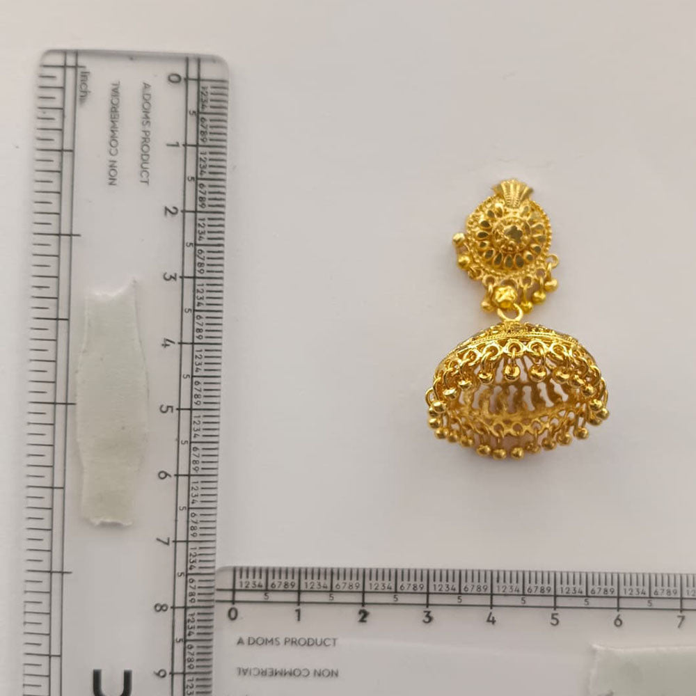 Urthn Stylish Gold Plated Jhumka Earrings | Traditional Fashion Jewellery for Festive & Party Wear( Pack of 6)