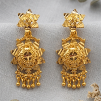 Darshana Jewels Gold Plated Traditional Small Dangler Earrings