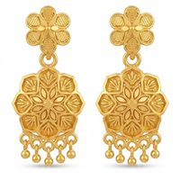 Darshana Jewels Gold Plated Traditional Small Dangler Earrings (Pack of 6)