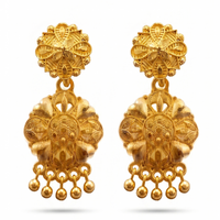 Darshana Jewels Gold Plated Traditional Small Dangler Earrings (Pack of 6)