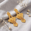 Darshana Jewels Gold Plated Traditional Small Dangler Earrings