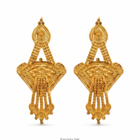 Darshana Jewels Gold Plated Traditional Small Dangler Earrings (Pack of 6)