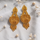Darshana Jewels Gold Plated Traditional Small Dangler Earrings