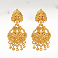 Darshana Jewels Gold Plated Traditional Small Dangler Earrings (Pack of 6)