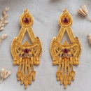 Darshana Jewels Gold Plated Traditional Small Dangler Earrings