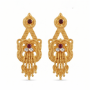 Darshana Jewels Gold Plated Traditional Small Dangler Earrings (Pack of 6)