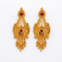 Darshana Jewels Gold Plated Traditional Small Dangler Earrings (Pack of 6)
