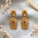 Darshana Jewels Gold Plated Traditional Small Dangler Earrings(Pack Of 6)