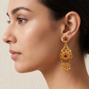 Darshana Jewels Gold Plated Traditional Small Dangler Earrings (Pack of 6)