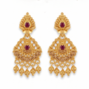 Darshana Jewels Gold Plated Traditional Small Dangler Earrings (Pack of 6)