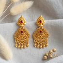 Darshana Jewels Gold Plated Traditional Small Dangler Earrings(Pack Of 6)