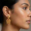 Darshana Jewels Gold Plated Traditional Small Dangler Earrings(Pack Of 6)