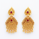Darshana Jewels Gold Plated Traditional Small Dangler Earrings(Pack Of 6)