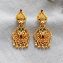 Darshana Jewels Gold Plated Traditional Small Dangler Earrings(Pack Of 6)