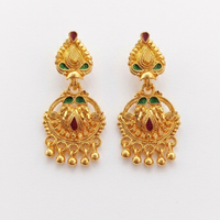 Darshana Jewels Gold Plated Traditional Small Dangler Earrings(Pack Of 6)
