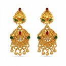 Darshana Jewels Gold Plated Traditional Small Dangler Earrings(Pack Of 6)