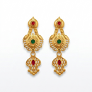 Darshana Jewels Gold Plated Traditional Small Dangler Earrings (Pack of 6)