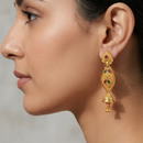 Darshana Jewels Gold Plated Traditional Small Jhumki Earrings(Pack Of 6)