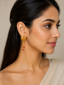 Darshana Jewels Gold Plated Traditional Dangler Tassel Earrings(Pack Of 6)