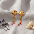 Darshana Jewels Gold Plated Traditional Dangler Tassel Earrings(Pack Of 6)