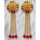 Darshana Jewels Gold Plated Traditional Dangler Tassel Earrings