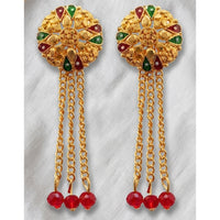 Darshana Jewels Gold Plated Traditional Dangler Tassel Earrings