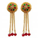 Darshana Jewels Gold Plated Traditional Dangler Tassel Earrings(Pack Of 6)