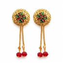 Darshana Jewels Gold Plated Traditional Dangler Tassel Earrings(Pack Of 6)