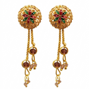Darshana Jewels Gold Plated Traditional Dangler Tassel Earrings (Pack of 6)