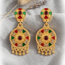 Darshana Jewels Gold Plated Traditional Small Dangler Earrings(Pack Of 6)