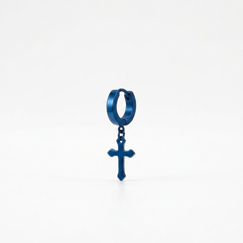 Urthn Blue Plated Stud Mens Bali (1 PC)(Pack of 12)