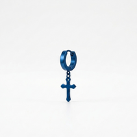 Urthn Blue Plated Stud Mens Bali (1 PC)(Pack of 12)