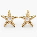 Urthn Gold Plated Stylish Starfish Earring for Women(Pack of 6)